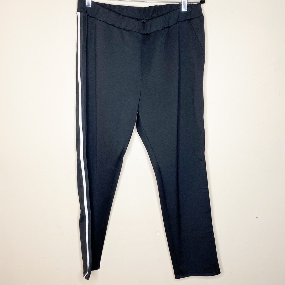 {Pink Clove} side stripe joggers
